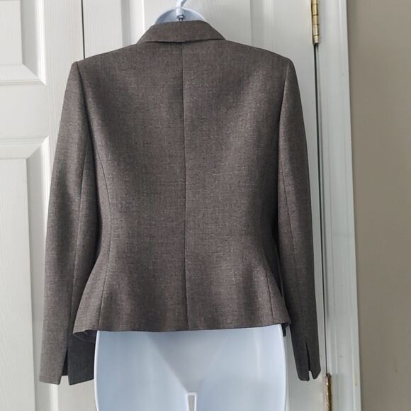 Le Suit Petite gray lined blazer suit jacketSz 4P - Picture 4 of 5